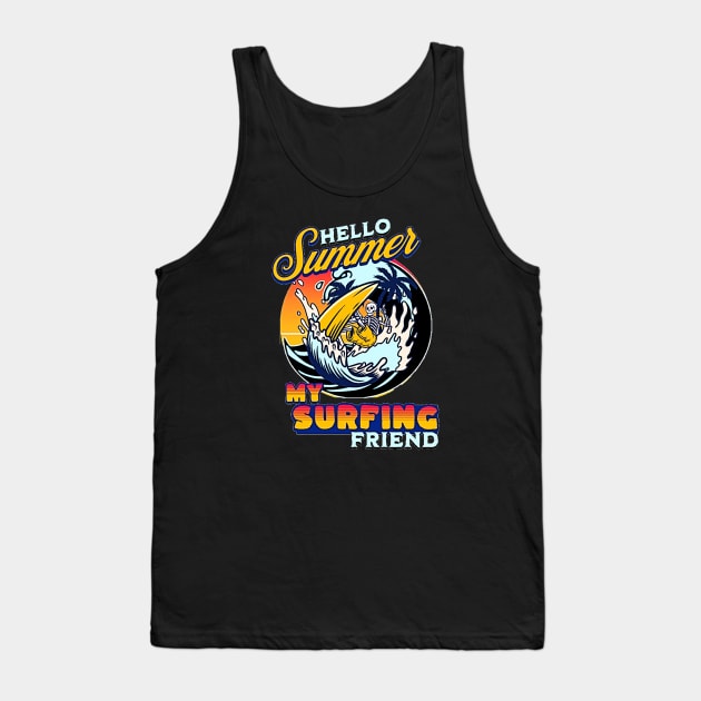 Riding Therapy, Hello Summer Vintage Motorcycle ,American customs,Funny Biker Motorcycle Helmet Motorbike Racing Motorcyclist Rally Racing Surfing Lover Gifts Tank Top by Customo